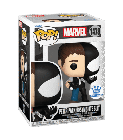 Funko Pop Marvel Peter Parker/Symbiote Suit #1478 Exclusive Cover Image