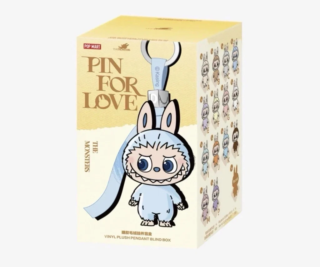 POP MART The Monsters Labubu Pin for Love Series Vinyl Plush Pendant Blind Box (A-M)